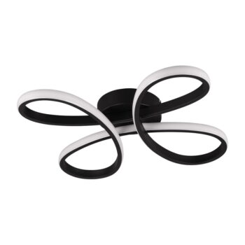 Čierne LED stropné svietidlo 40x40 cm Fly – Trio - Image 4