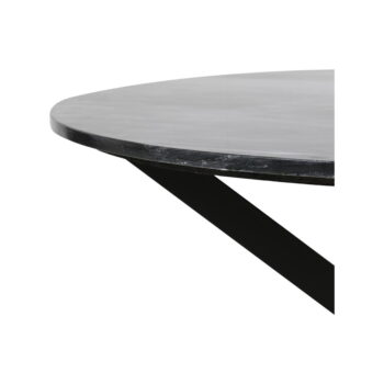 Čierny okrúhly jedálenský stôl s doskou v dekore mramoru ø 120 cm Tomochi – Light & Living - Image 4