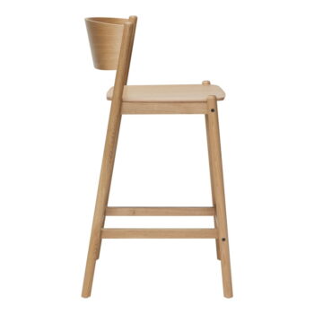 Barová stolička v dekore duba v prírodnej farbe (výška sedadla 75 cm) Oblique – Hübsch – Obrázok 2