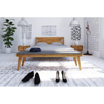 Dvojlôžková posteľ z dubového dreva 200x200 cm Retro 2 - The Beds – Obrázok 7