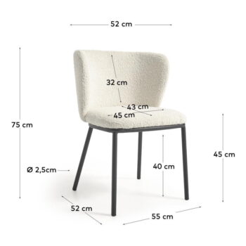 Biela jedálenská stolička Ciselia – Kave Home - Image 8