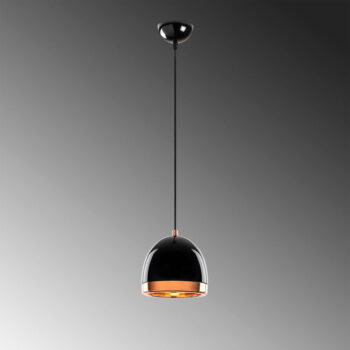 Závesné svietidlo v čiernej a zlatej farbe s kovovým tienidlom ø 17 cm Mugo – Opviq lights - Image 3