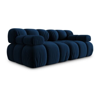 Modrá zamatová pohovka 188 cm Bellis – Micadoni Home – Obrázok 2