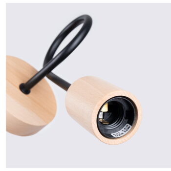 Nástenné svietidlo v čierno-prírodnej farbe Tumber – Nice Lamps - Image 2