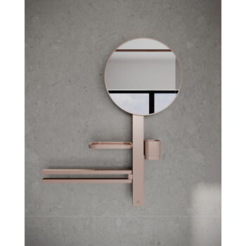 Nástenné zrkadlo s poličkou/s vešiakom ø 33 cm ALU+ – Ideal Standard - Image 2