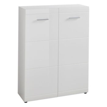 Biela skrinka na topánky Germania Adana Shine, výška 120 cm - Image 2