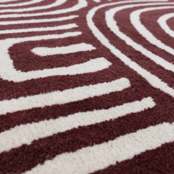 Vínovočervený ručne tkaný vlnený koberec 200x290 cm Reef – Asiatic Carpets - Image 3