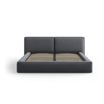 Tmavosivá čalúnená dvojlôžková posteľ s úložným priestorom a roštom 200x200 cm Arendal – Cosmopolitan Design - Image 2