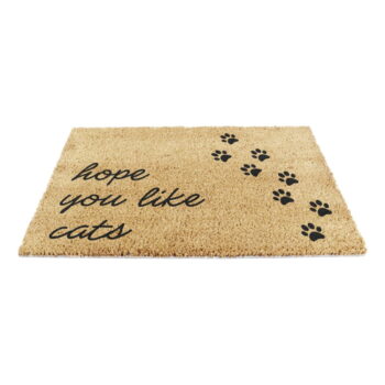 Rohožka z kokosového vlákna 60x90 cm Hope You Like Cats – Artsy Doormats - Image 3