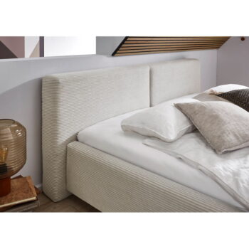 Béžová čalúnená dvojlôžková posteľ s úložným priestorom s roštom 180x200 cm Cube – Meise Möbel – Obrázok 10