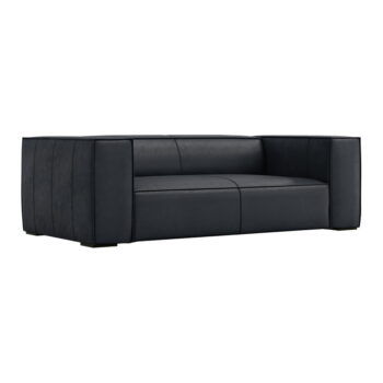 Tmavomodrá kožená pohovka 212 cm Madame – Windsor & Co Sofas - Image 2