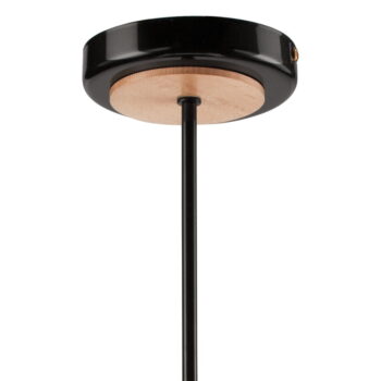 Čierne závesné svietidlo s kovovým tienidlom ø 45 cm Erica – LAMKUR - Image 6