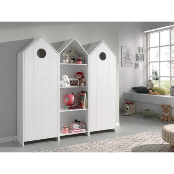 Biela otvorená detská šatníková skriňa 173x171,5 cm CASAMI – Vipack – Obrázok 5