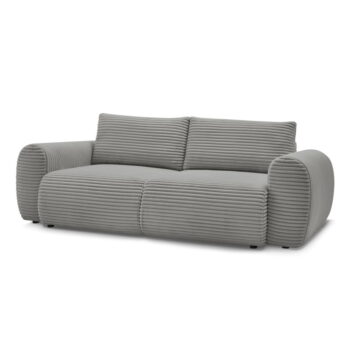 Tmavosivá menčestrová rozkladacia pohovka 257 cm Lucien – Bobochic Paris - Image 4