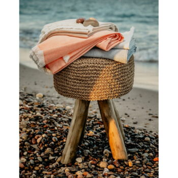 Béžový pléd s podielom bavlny Euromant Summer Linen, 140 x 180 cm - Image 6