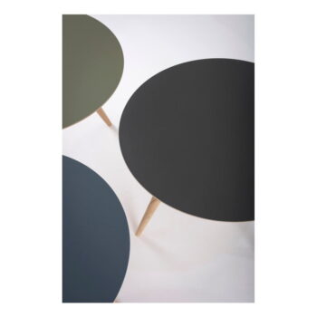 Odkladací stolík z dubového dreva s čiernou doskou Gazzda Arp, ⌀ 55 cm - Image 9