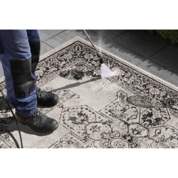 Čierno-krémový vonkajší koberec NORTHRUGS Borbon, 200 x 290 cm - Image 5