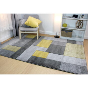 Sivo-žltý koberec Flair Rugs Cosmos, 80 × 150 cm - Image 4