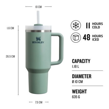 Zelená termoska 1,18 l Quencher H2.O FlowState – Stanley - Image 6