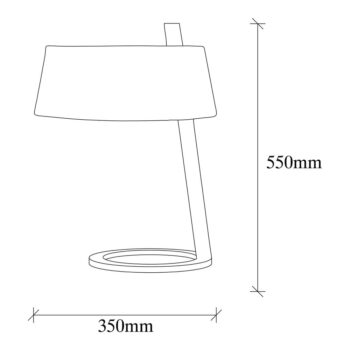 Bielo-čierna stolová lampa (výška 55 cm) Salihini – Opviq lights – Obrázok 7
