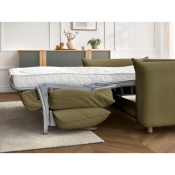 Zelená rozkladacia pohovka 214 cm Ernest – Bobochic Paris – Obrázok 3