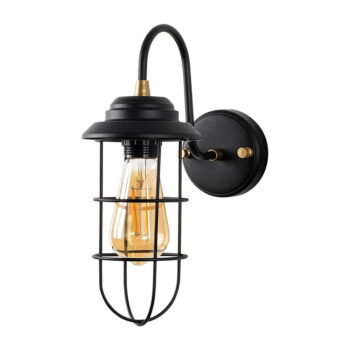Nástenné svietidlo v čiernej a zlatej farbe ø 10 cm Mahoni – Opviq lights - Image 3