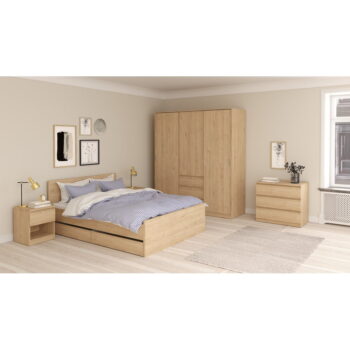Dvojlôžková posteľ v prírodnej farbe 140x190 cm Naia – Tvilum – Obrázok 4