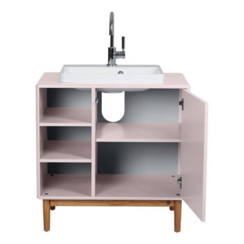 Ružová závesná skrinka s umývadlom bez batérie 80x62 cm Color Bath – Tom Tailor - Image 10