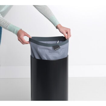 Matne čierny kovový kôš na bielizeň 35 l – Brabantia – Obrázok 5