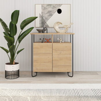 Skrinka v dekore duba v prírodnej farbe 80x80 cm Dilly – Marckeric – Obrázok 9