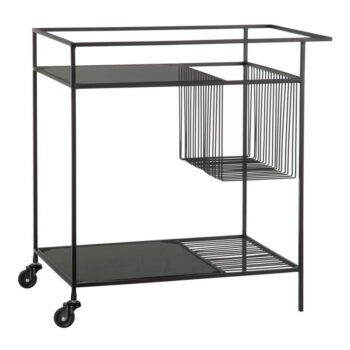 Servírovací stolík na kolieskach so sklenenou doskou 40x67 cm – Ixia - Image 3