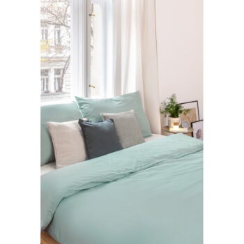 Zelené obliečky na dvojlôžko z mikrosaténu 200x200 cm Basic – Bonami Essentials - Image 7