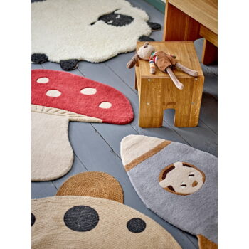 Biely vlnený detský koberec ø 84 cm Dolly – Bloomingville Mini - Image 3