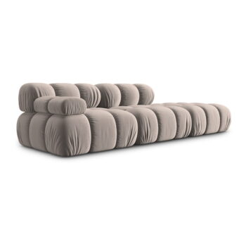 Svetlohnedá zamatová pohovka 282 cm Bellis – Micadoni - Image 2