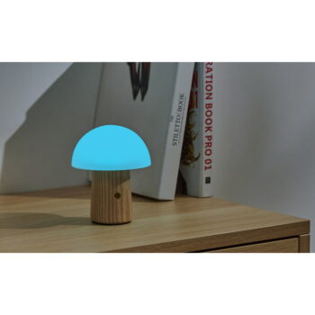 Stmievateľná stolová lampa v prírodnej farbe so skleneným tienidlom (výška 13 cm) Alice – Gingko - Image 8