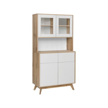 Kredenc v dekore duba v bielo-prírodnej farbe 84x165 cm Skandi – Støraa - Image 2