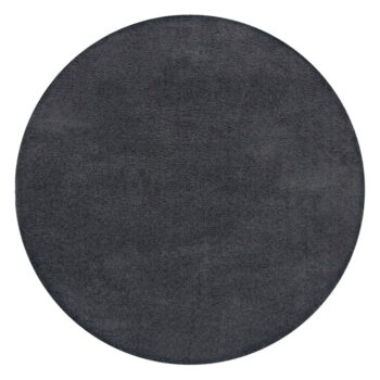 Tmavosivý umývateľný okrúhly koberec z recyklovaných vlákien 180x180 cm Fluffy – Flair Rugs - Image 2