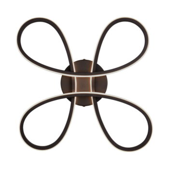 Čierne LED stropné svietidlo 40x40 cm Fly – Trio - Image 3
