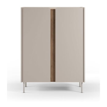Skrinka v dekore duba v krémovo-prírodnej farbe 90x120x40 cm Lucile – Marckeric