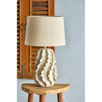 Béžová stolová lampa s textilným tienidlom (výška 64 cm) Natika – Bloomingville – Obrázok 3