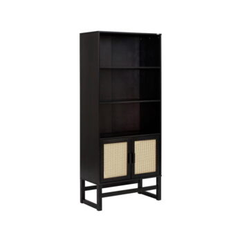 Čierna knižnica z borovicového dreva 75x175 cm Jolene - Støraa – Obrázok 2