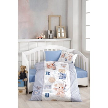 4-dielne bavlnené detské obliečky do postieľky s plachtou 100x150 cm Blue Bear – Mila Home - Image 2