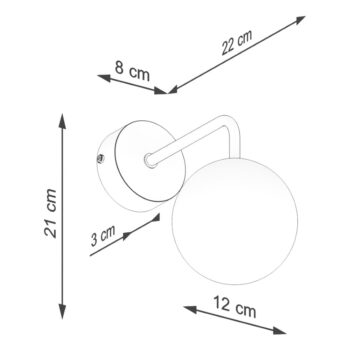 Čierno-biele nástenné svietidlo Beam – Nice Lamps - Image 10