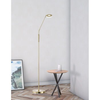 LED stmievateľná stojacia lampa v zlatej farbe (výška 150 cm) Dent – ​​Fischer & Honsel - Image 2