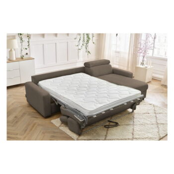 Hnedá rozkladacia rohová pohovka (variabilná) Monaco – Bobochic Paris – Obrázok 3