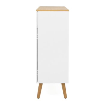 Biela skrinka s detailmi v dekore dubového dreva Tenzo Dot, šírka 79 cm - Image 5