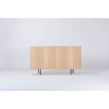 Nízka komoda z dubového dreva v čierno-prírodnej farbe 176x100 cm Fina - Gazzda - Image 11