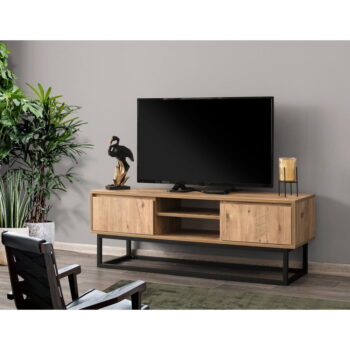 TV stolík v borovicovom dekore Belinda, šírka 140 cm - Image 5