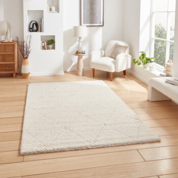 Krémový koberec 120x170 cm Ideal Shaggy – Think Rugs - Image 3