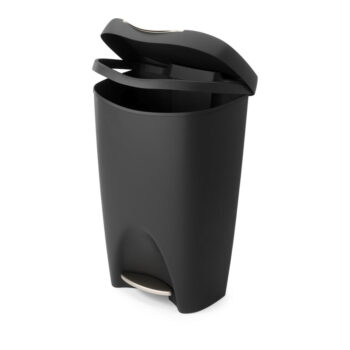 Čierny nášľapný plastový odpadkový kôš 50 l Brim – Umbra - Image 3